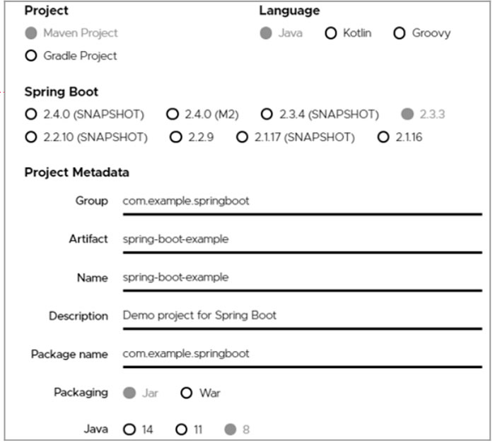 图1　使用Spring Initializr工具构建Spring Boot工程